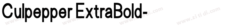 Culpepper ExtraBold字体转换